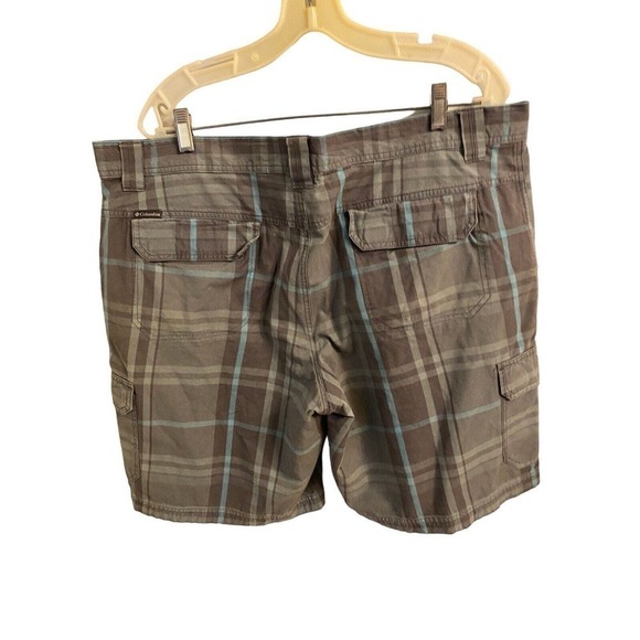 Columbia Omni-Shade Sun Protection Plaid Shorts 38W 10L Mens - Picture 2 of 9
